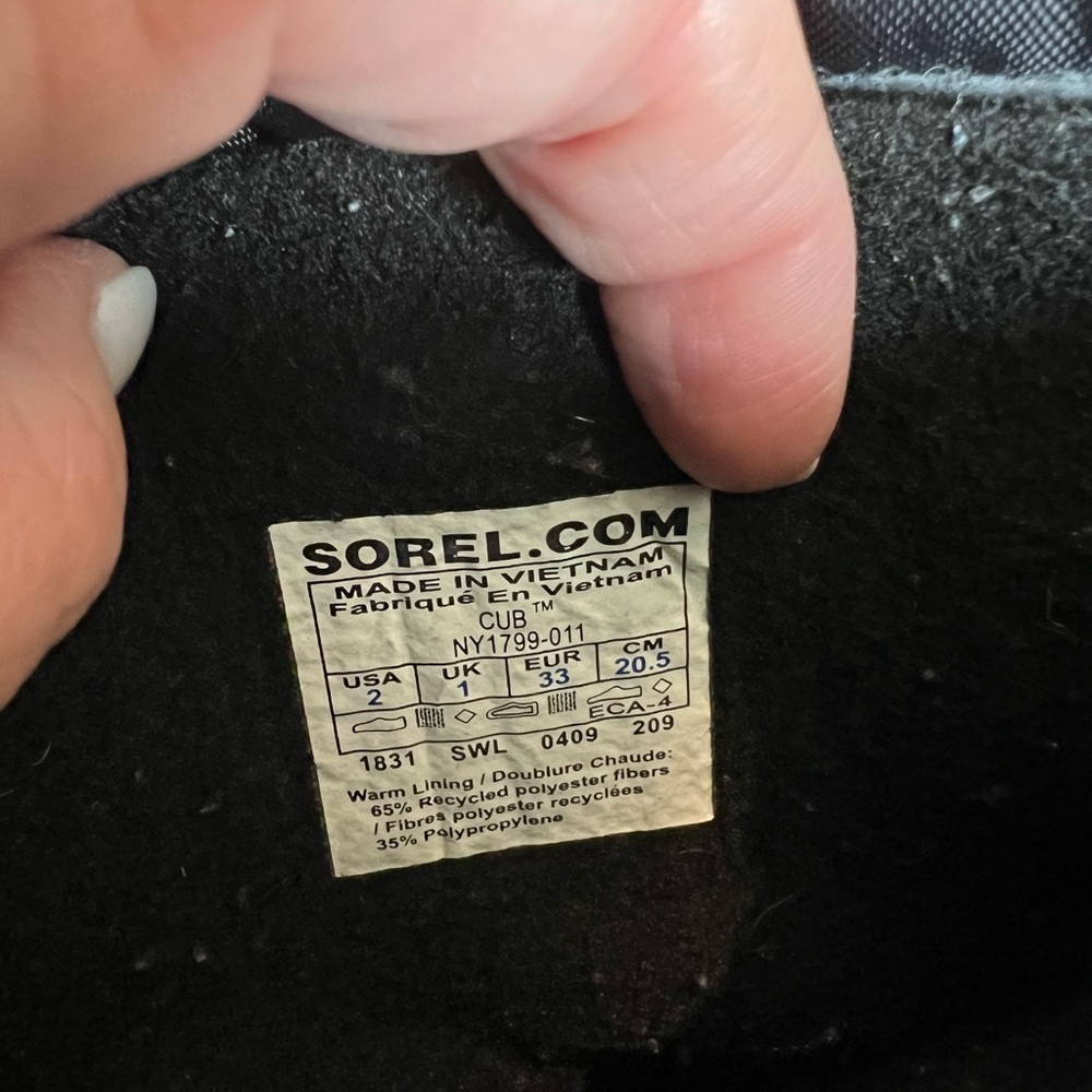 Sorel Black Insulated Snow Boots - Picture 6 of 6